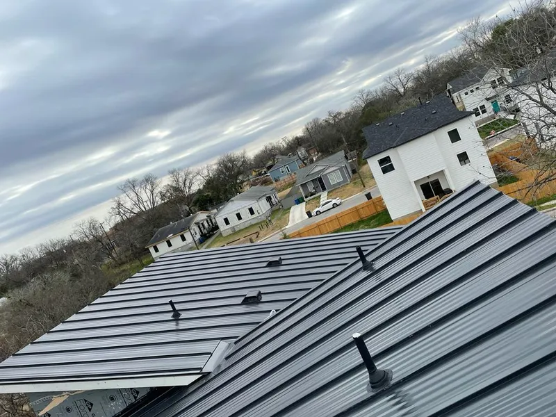 Standing seam metal roof panels with vents for Skylight Repair in Upper Providence